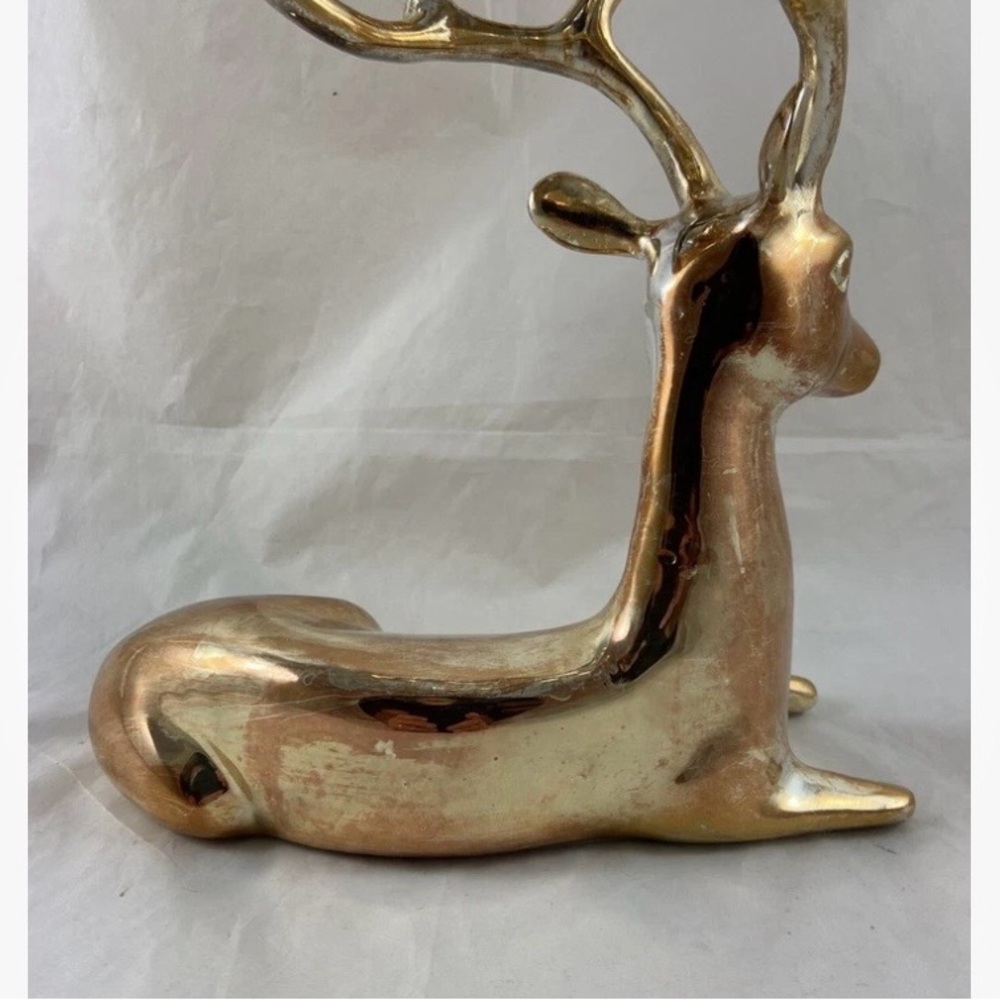 Pottery Barn Deer Reindeer Candle Holder Silver Plated Brass 6 Candle Holder - Picture 8 of 16